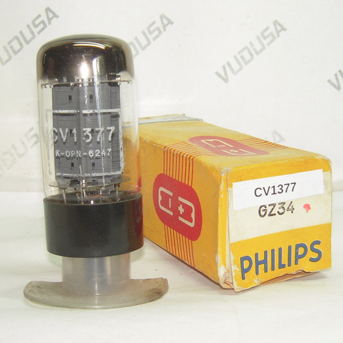 Válvula Electrónica, Vacuumtube Cv1377/ Gz34 / 5ar4 Philips 