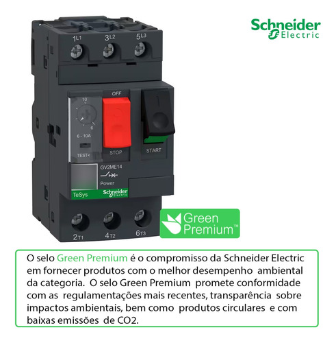 Disjuntor Motor Com Função Rele De Sobrepor Tripolar 6-10a