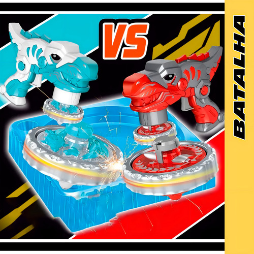 Juguete Beyblade, lanzador de dinosaurios, dragón salvaje, color amarillo
