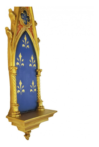 Imagem 4 de 6 de Peanha Oratório Gótico 45cm Azul