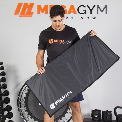 Megagym colchonete 100x50x3 treino em casa e academia yoga cor preto