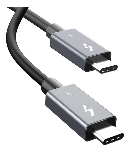 Cabo Usb C Thunderbolt 3 De 40gbps Carregamento Pd 100w Resolução 4k@60hz De 70cm Cabletime