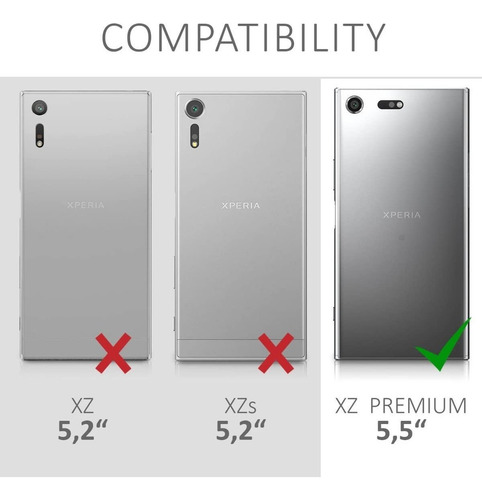 Imagen 3 de 6 de Funda Kwmobile Sony Xperia Xz Premium Leather Dark Blue