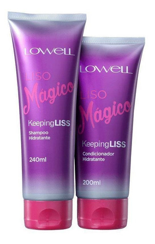  Kit Shampoo E Condicionador Lowell Liso Mágico Keeping Liss