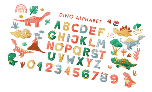 De Pared Con Alfabeto De Dinosaurio, Para Pared, Despegar Y