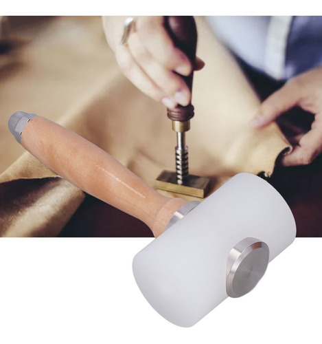 Martillo Para Tallar Mazo De Cuero, Estampado De Nylon Blanc