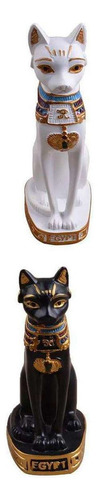 Shaoke Estatua Escultura De Resina Egipcio Mau Gato