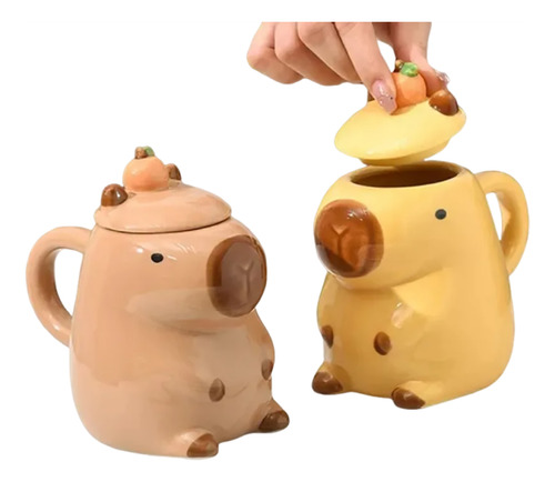 2 Xícaras De Café De Cerâmica De Capivara Criativa Fofa