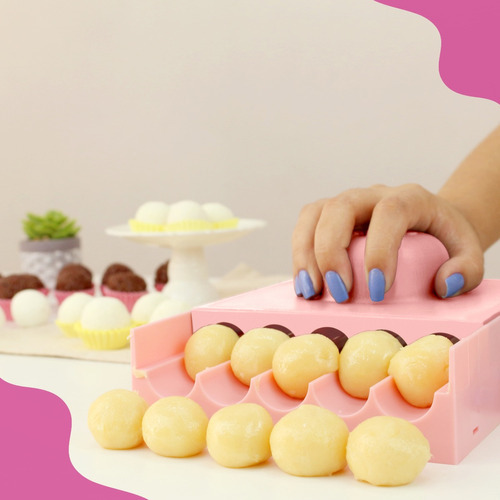 Enrolado De Doces 16 Gramas E Chocalho Para Brigadeiro Cor Rosa