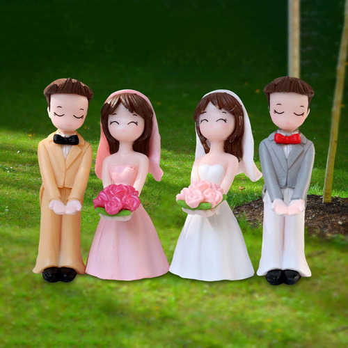 2 Adornos Para Tarta De Boda, Muñecos Para Tarta De Boda,