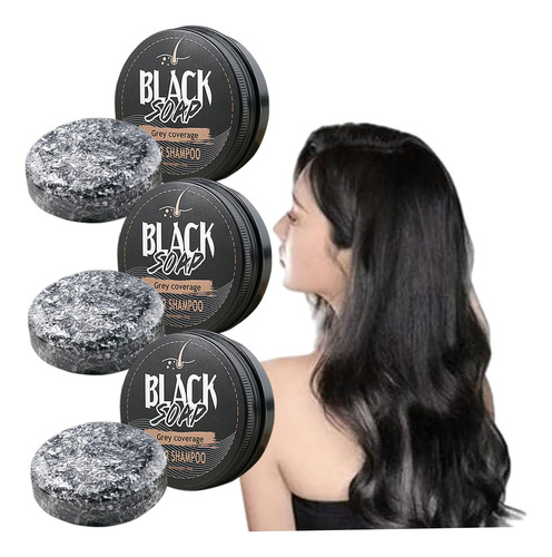 3 Piezas De Barra Inversa Para Cabello Gris, 55 G De Jabón