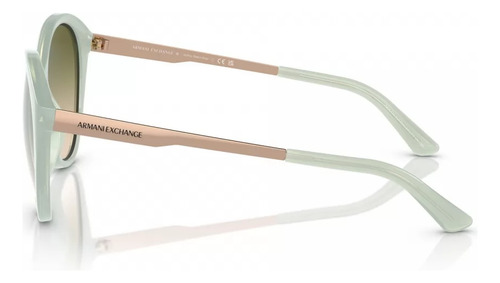 Lentes Anteojos Sol Armani Exchange Ax4134s Lente Verde Varilla Dorado Armazón Azul Diseño 8160w0-55-m
