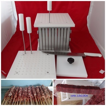 Máquina Profissional P100 Espetinhos 50 A 80gr +todos Itens