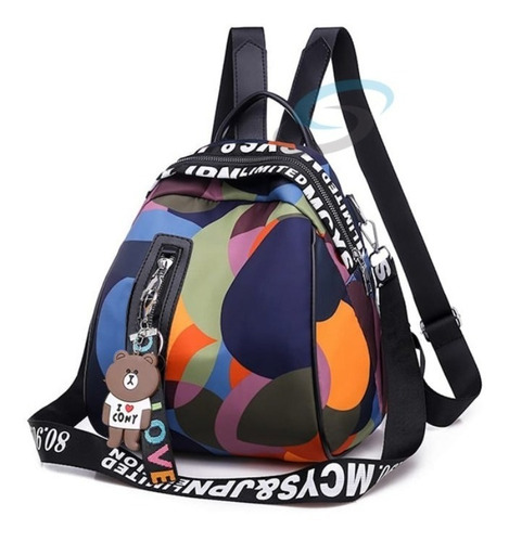 Imagen 1 de 9 de Bolsa Mochila Mujer Juvenil Cierre Antirrobo Back Pack Bk027