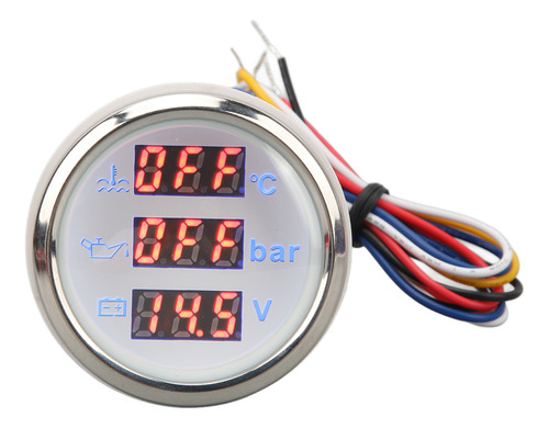 Medidor De Temperatura Del Agua Y Presión De Aceite, 52 Mm,