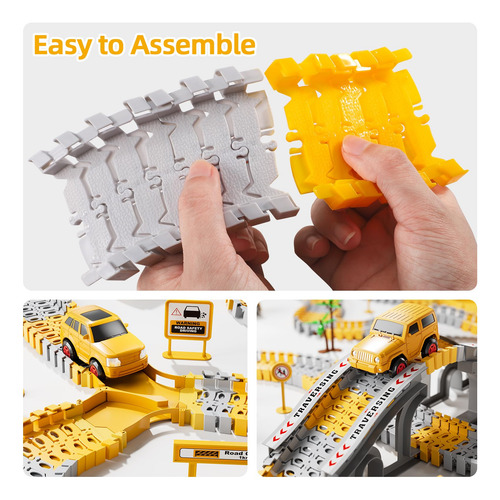 Juguetes De Construcción Ihaha Race Tracks 236 Piezas Con 6