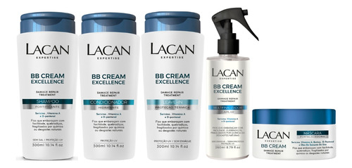 Kit Lacan Bb Cream Shampoo Cond Leave-in Spray Mascara
