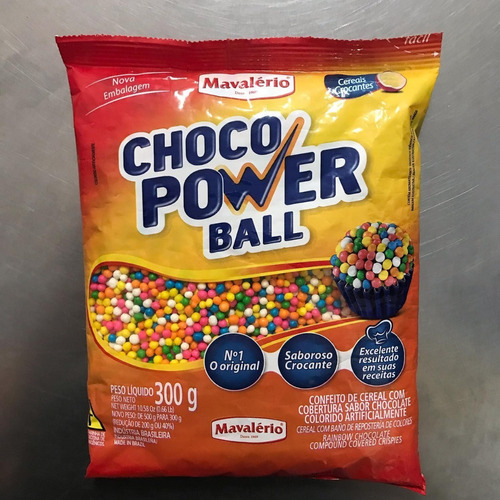 Cereal Inflado Choco Power Ball Colorido 300g Mavalerio