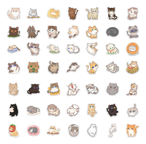 - Calcomanías De Dibujos Animados De Gato Kawaii For Niños
