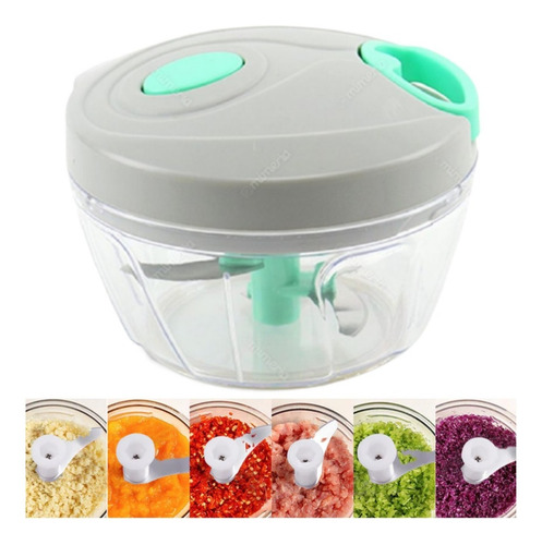 Imagem 1 de 4 de Mini Processador Tapoer Triturador Alimento Manual 3 Lâminas