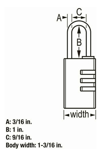 Master Lock 630d Candado Combinación 1-3/16 Inch