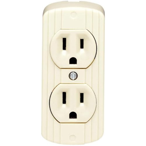 Enchufe De Pared Doble Superficie Puesta Tierra, 15 Amp...