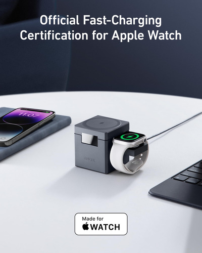 Soporte Cargador Magsafe 3 En 1, Carga Rápida 15w
