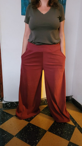 Maxi Palazo Pantalon Frisa Mujer Calentito X Talles
