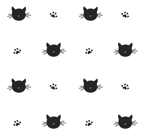 Papel De Parede Gato Gatinho Patinhas Pet Cat Kitty 3m