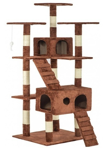 Oferta! Rascador Alto Para Gatos Arbol Trepador Casa 180 Cms