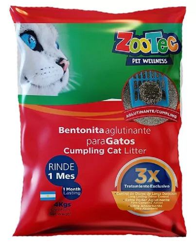 Piedras sanitarias aglutinante para gatos Zootec de 12Kg