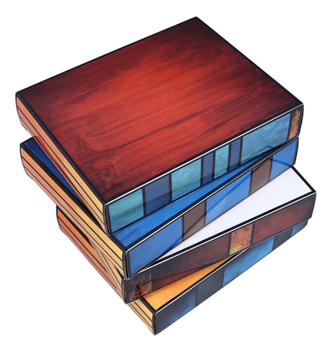 Stacked Books Acrylic Colorful Book Reading Handmade