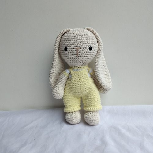 Conejos Orejas Largas Bebe Amigurumi Tejido Crochet Beige