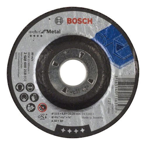 Disco De Desbaste 115 X 64mm 6mm Gr30 Bosch - 2608600218000