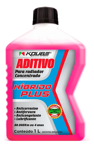 Aditivo Radiador Concentrado Hibrido Rosa Koube 1l