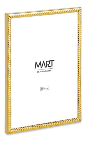 Porta Retrato Decorativo 20cm Metal E Vidro Mart 12521 Cor Dourado