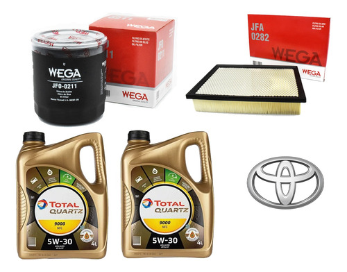 Kit Filtros Toyota Hilux 2.4 2.8 Td + Aceite Total 5w30 8l