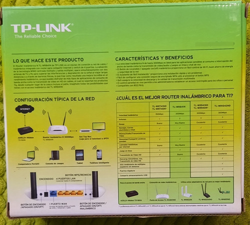 Router Inalámbrico N 300 Mbps Tp-link Modelo Tl-wr841n (Usado)