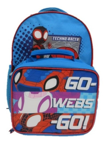 Mochila Escolar Spidey Spiderman Marvel Con Lonchera