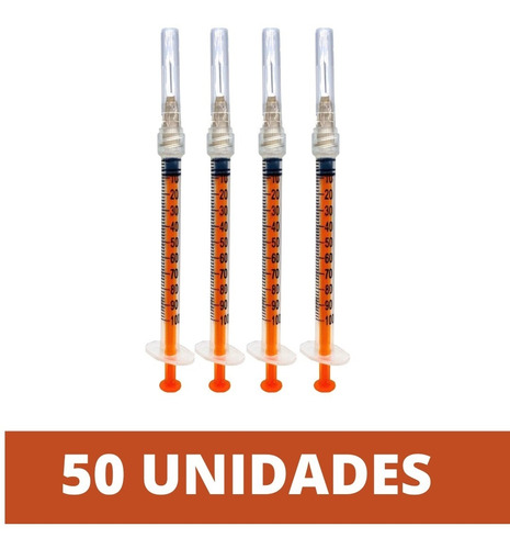 Seringa Luer Lock Para Insulina /botox 1ml C/agulha C/50und