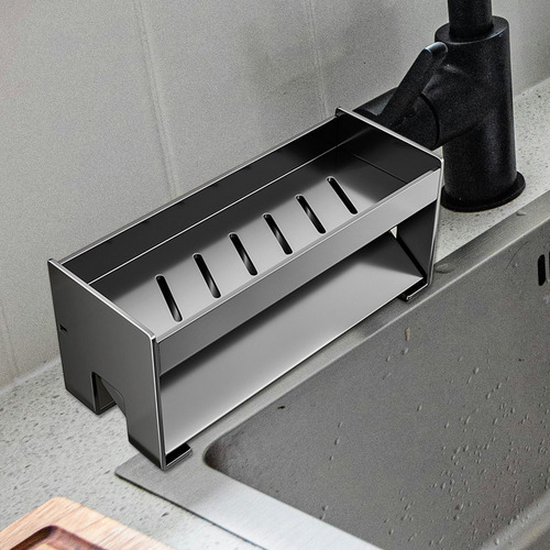 Escurridor De Grifo, Jabonera, Escurridor De Platos De Negro