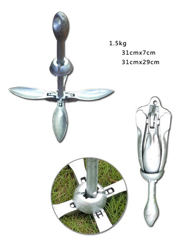 Ancla De Barco Equipo Duradero 4 Dientes Para 1,5 Kg