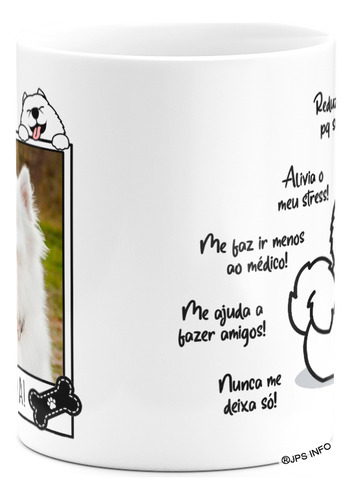 Caneca Dog - Meu Samoieda - Com Foto Personalizada