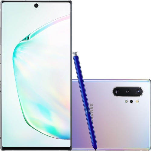 Smartphone Samsung Galaxy Note10+ Tela De 6.8 256gb 12gb Ram Cor Prateado