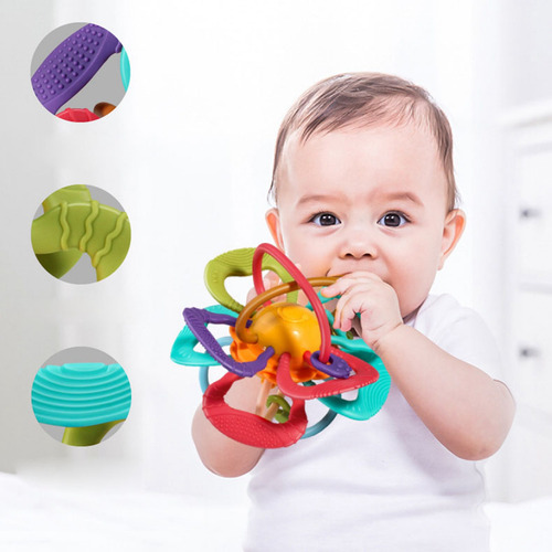 Pelota De Dentición Para Bebés, Mordedor Sensorial, Fácil De