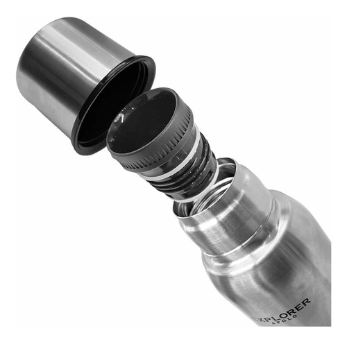 Imagen 5 de 9 de Termo Acero Inoxidable Explorer 750 Ml Pico Cebador Blanco