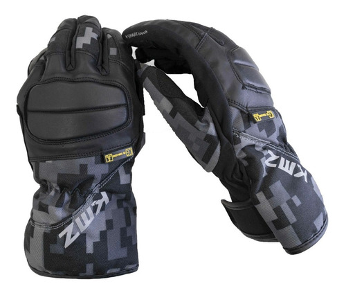 Guantes Moto Iran Negro/gris Camo Kmz