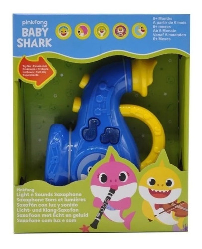 Baby Shark Saxo Infantil Con Luz Y Sonido Daddy Shark