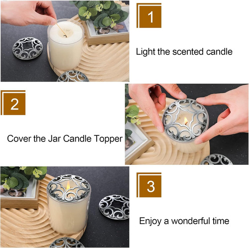 Juego De 4 Fundas Para Velas Para Tarros, Cubiertas Perfumad