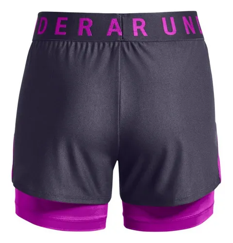 Short Under Armour Play Up 2 En 1 Mujer-gris
